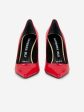 Escarpins en cuir verni rouge Online now