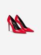 Escarpins en cuir verni rouge Online now