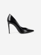 Escarpins en cuir noir Discount