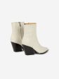 Boots en cuir ivoire Online now