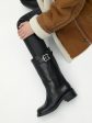 bottes courtes biker en cuir noir Supply