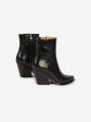 Boots en cuir noir Online