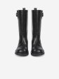 bottes courtes biker en cuir noir Supply