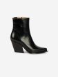 Boots en cuir noir Online