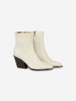 Boots en cuir ivoire Online now