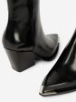 Boots en cuir noir Online